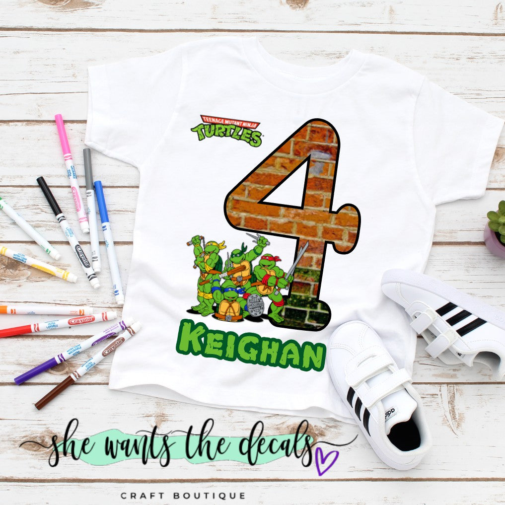 Ninja Turtles Mom Birthday Shirt Youth XL (18/20)
