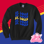 STL Hockey St. Louis Wavy Printed Sweatshirt