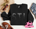 Monochromatic Black Faux Sequin STL Sweatshirt