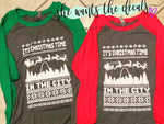 Christmas Time in the City Raglan