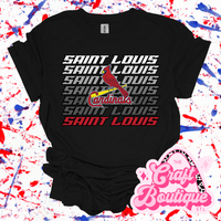 Saint Louis Baseball Ombre Printed Tee - Black