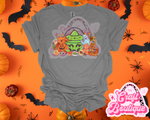 90s/00s Halloween Nostalgia Printed Tee - Heather Gray