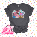 90s/00s Girly Things Printed Tee - Heather Dark Gray