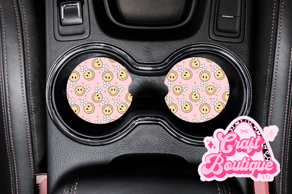 Pink & Smileys Coaster Set