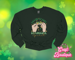 Rollin' Up Some Shamrock Spirit Printed Sweatshirt - Forest