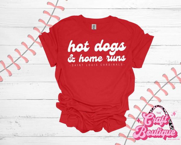 Hot Dogs & Home Runs St. Louis Cardinals Tee - Red