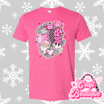 Pink Christmas Screen Printed Tee