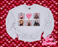 I'd Kill 4 U Horror Printed Sweatshirt - Ash