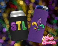 Mardi Gras Koozie