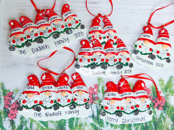 Christmas Gnomies Family Ornament