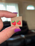 Mini Strawberry Earrings
