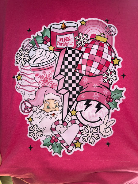 Retro Pink Christmas Sweatshirt