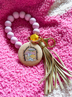 Lavender Naturally Introverted, Selectively Extroverted Mushrooms Silicone Bead Wristlet