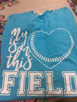 Size M My Heart is on This Field T-Shirt
