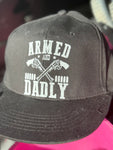 Black Baseball Hat - Armed & Dadly