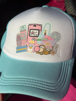 Light Blue & White Trucker Hat - 90s/00s Girly Things