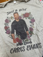 Size S Just a Girl Who Loves Chris Evans T-shirt