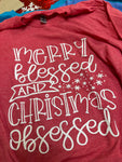 Size L Merry Blessed Christmas Obsessed