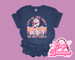 Let's Do This Before the Anxiety Kicks In Printed Tee - Heathered Navy