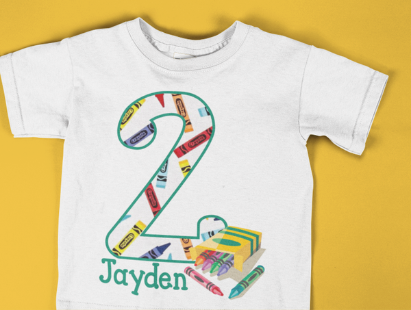 Crayon Birthday Shirt