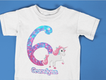 Cotton Candy Unicorn Birthday Shirt