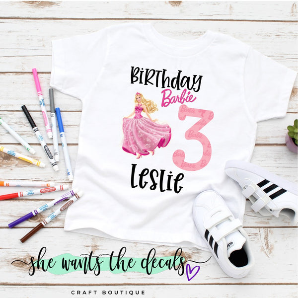 Birthday cheap barbie shirt