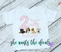 Two Dog-Gone Cute Puppy Birthday Shirt