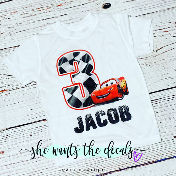 Lightening McQueen Birthday Shirt